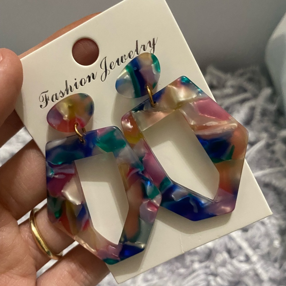 Multi colored earrings